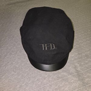 Womens Newsboy Cap Leather Harley Davidson on back and HD initials on front